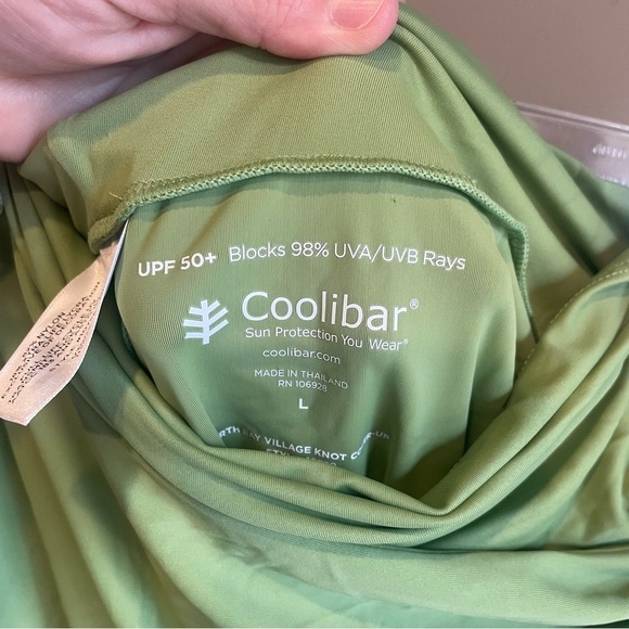 Coolibar NORTH BAY VILLAGE KNOT COVER-UP EARTH DAY GREEN Size Large - Picture 2 of 9